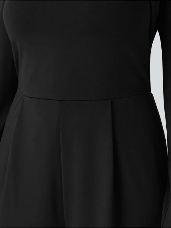 Halara Black Long Sleeve Wide Leg Jumpsuit M Built-In Bra NWT - Picture 4 of 6